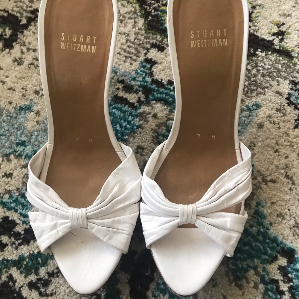 White Stuart Weizmann heels